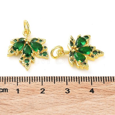 Rack Plating Brass Clear Cubic Zirconia Pendants KK-B078-02G18-02-1