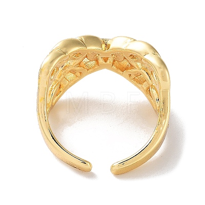 Brass Open Cuff Ring RJEW-E292-15G-1