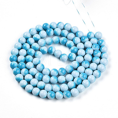 Baking Paint Glass Beads Strands DGLA-N012-8mm-05-1