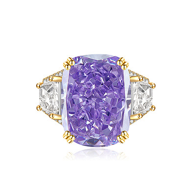 Brass Micro Pave Cubic Zirconia Finger Rings FS-WGEECB6-03-1