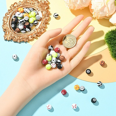 60Pcs Handmade Polymer Clay Beads CLAY-YW0002-41A-1