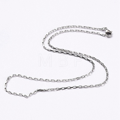 Mixed Style Stainless Steel & Brass Chain Necklaces STAS-XCP0001-29-1