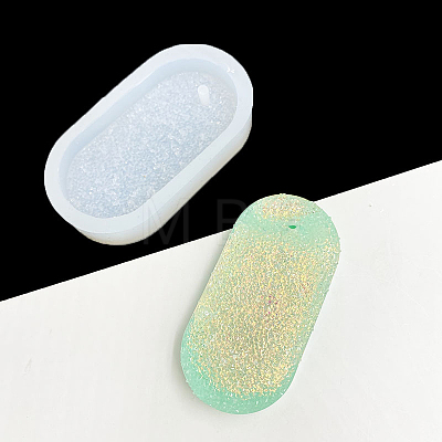 Imitation Embedded Rhinestone Rounded Rectangle Pendant Silicone Molds DIY-I090-13-1