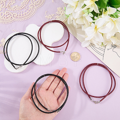 10Pcs 2 Colors Braided Leather Cords Necklace Making NCOR-CL0001-03A-1