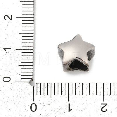 304 Stainless Steel European Beads X-STAS-G350-08P-1