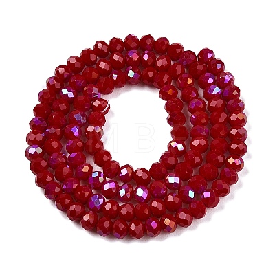 Electroplate Opaque Solid Color Glass Beads Strands LS-EGLA-A044-P4mm-L02-1