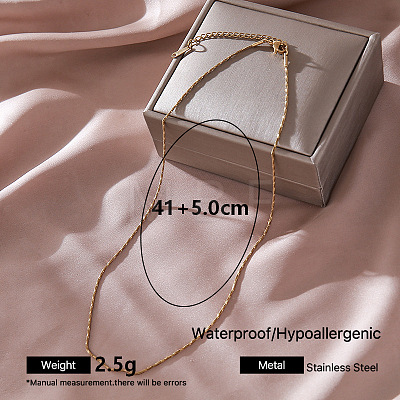 304 Stainless Steel Chain Necklaces for Women PU1491-2-1