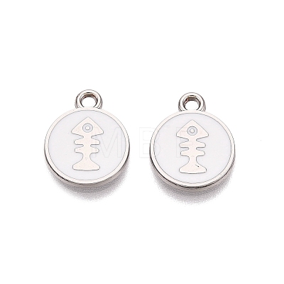 Rack Plating Alloy Enamel Pendants ENAM-N070-01A-01P-01-1