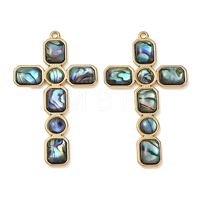 Natural Paua Shell Big Pendants SH-CBA11D7-33B-G-1