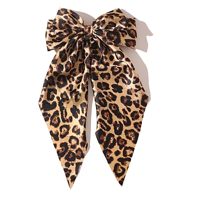 Leopard Print Bowknot Hair Barrettes PW-WGE0377-01-1