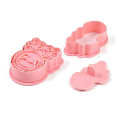 Christmas Plastic Cookie Candy Food Cutters Molds DIY-K080-02-1