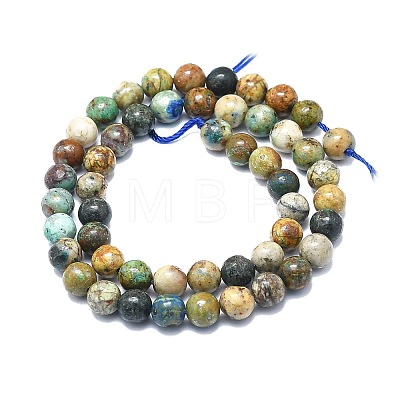 Natural Chrysocolla and Lapis Lazuli Beads Strands G-F715-105B-1