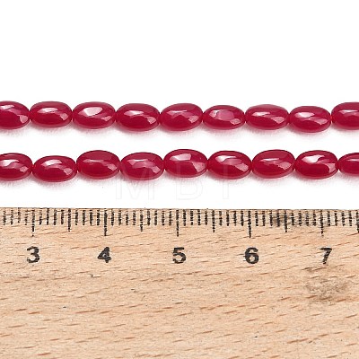 Lab Grown Red Corundum Beads Strands GG-CBAC488-02B-1