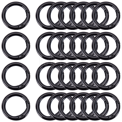 30Pcs Spray Painted Eco-Friendly Alloy Spring Gate Rings FIND-SP0006-04-1