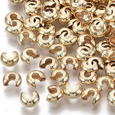 Brass Crimp Beads Covers KK-S354-214A-NF-1