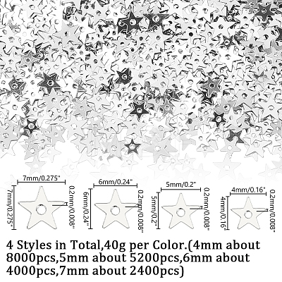 160G 19600Pcs 4 Styles Ornament Accessories KY-HY0001-29A-1