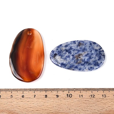 Natural & Synthetic Mixed Gemstone Big Pendants G-T144-45M-1