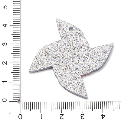 Independence Day Printed Transparent Acrylic Pendants OACR-B055-02F-1