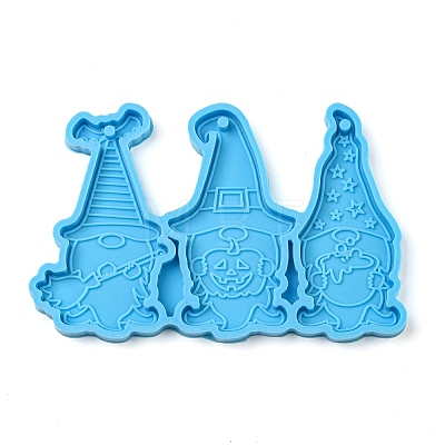 Halloween Gnome/Dwarf DIY Pendant Silicone Molds X-DIY-F142-01-1