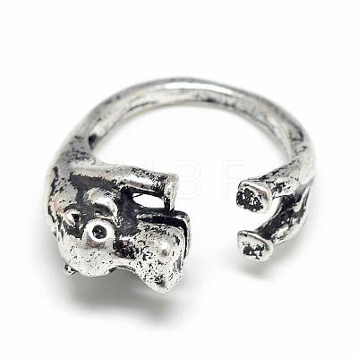 Adjustable Alloy Cuff Finger Rings RJEW-S038-081-1