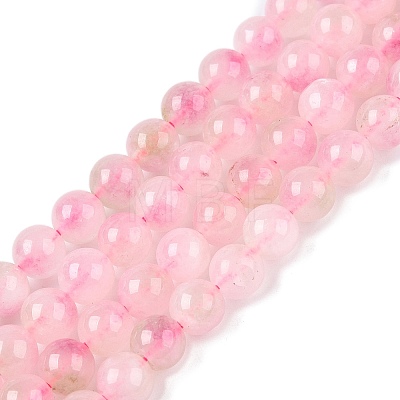 Dyed Natural White Jade Beads Strands G-T138-6mm-210-20-1