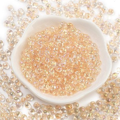 6/0 Inside Colours Glass Seed Beads SEED-A034-03H-1