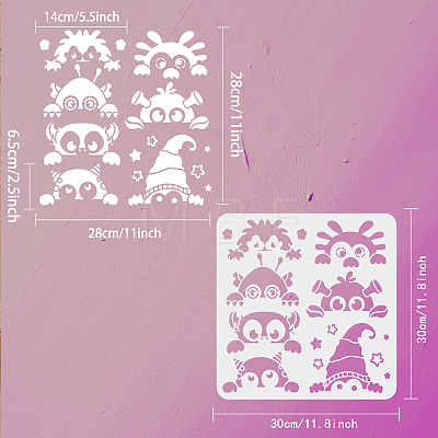 PET Hollow Out Drawing Painting Stencils DIY-WH0391-0353-1