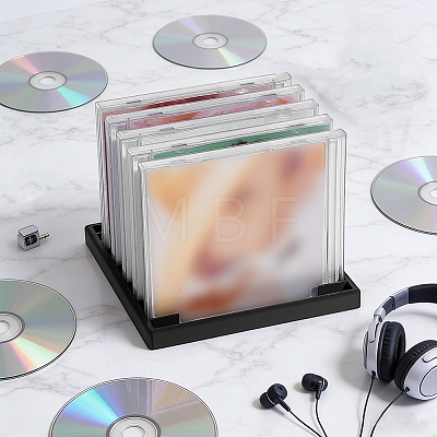 12 Grids Plastic CD Storage Racks AJEW-WH0643-111B-1