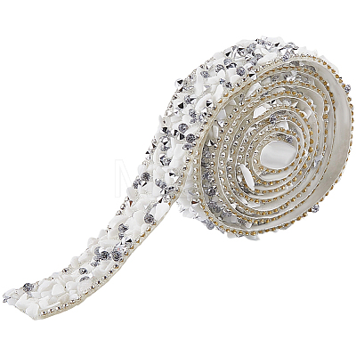 Resin Rhinestone Crystals Beaded Trim DIY-WH20050-05C-1
