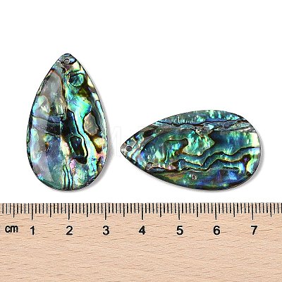 Natural Paua Shell Pendants SSHEL-I026-08B-1