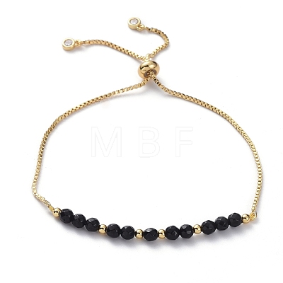 Adjustable Natural Gemstone Slider Bracelets BJEW-JB04929-1