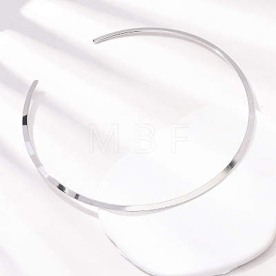 304 Stainless Cuff Choker Necklaces SA-CBA725A-22P-1
