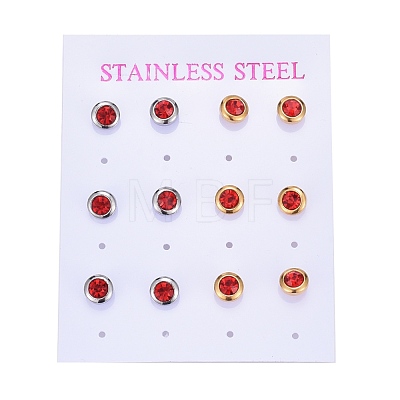 304 Stainless Steel Stud Earrings EJEW-L251-B02-1