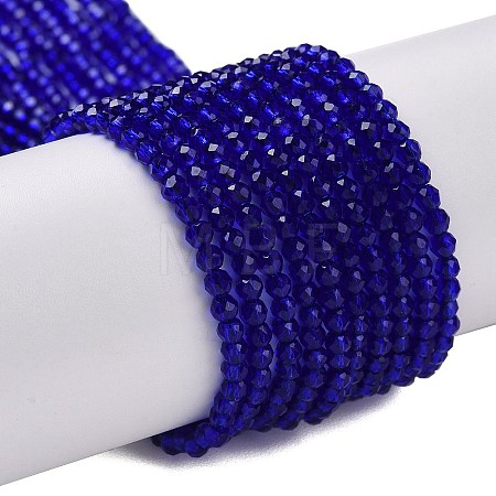 Transparent Glass Beads Strands GLAA-H021-04-09-1