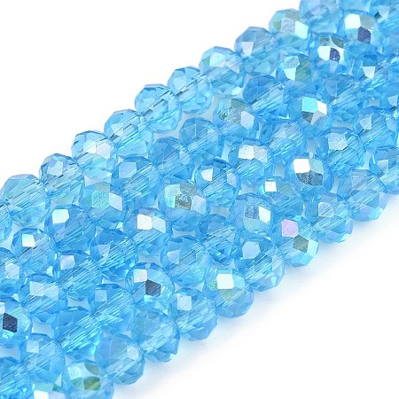 Electroplate Glass Beads Strands EGLA-A044-T4mm-L08-1