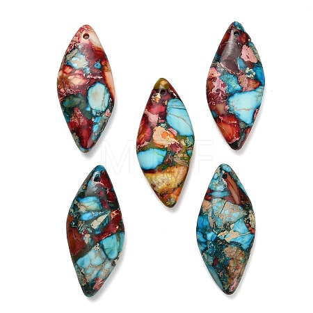 Dyed Natural Imperial Jasper Pendants G-H355-01C-1