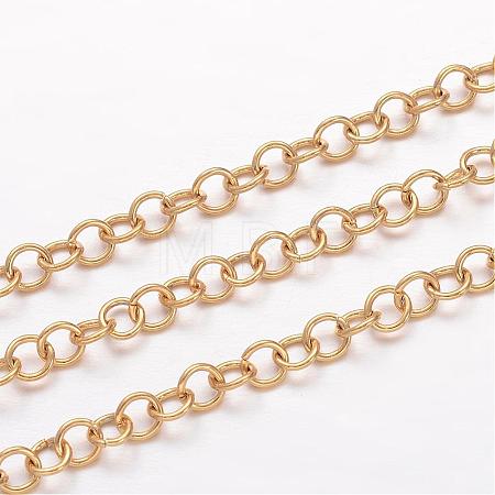 Ion Plating(IP) 304 Stainless Steel Rolo Chains CHS-K004-17G-0.6mm-1