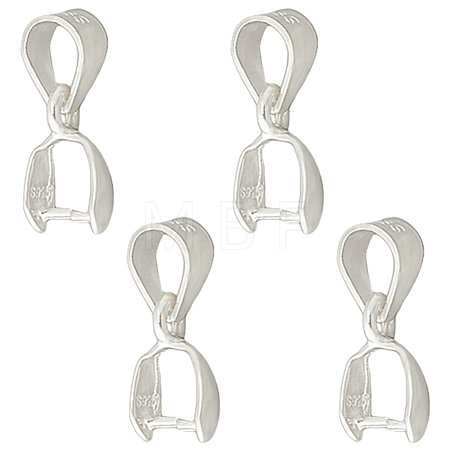 4Pcs 925 Sterling Silver Ice Pick Pinch Bails FIND-HS0002-08B-1