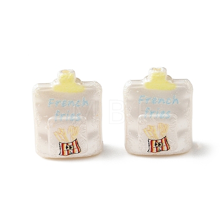 Printed Opaque Acrylic Beads OACR-B054-01G-1