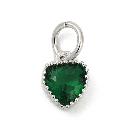 Brass Micro Pave Cubic Zirconia Pendants KK-H204-01P-06-1