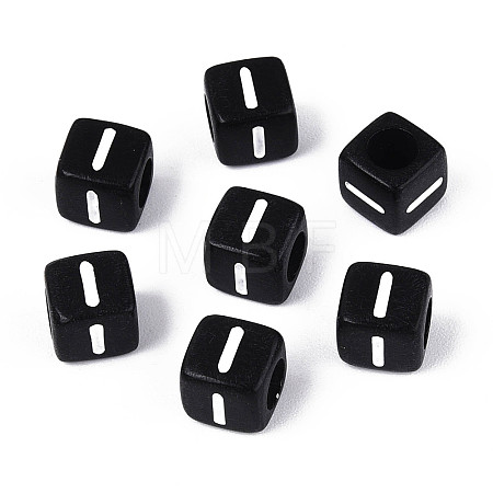Initial Acrylic Horizontal Hole Beads OACR-ZX006-35I-1