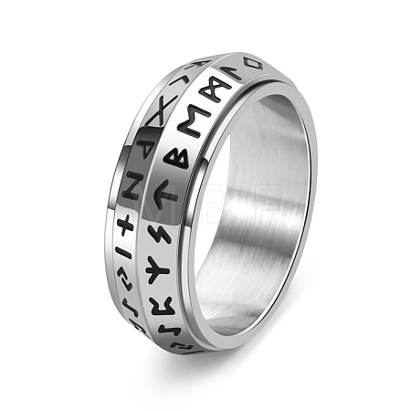 Rotatable Stainless Steel Finger Ring PW-WG27E87-01-1