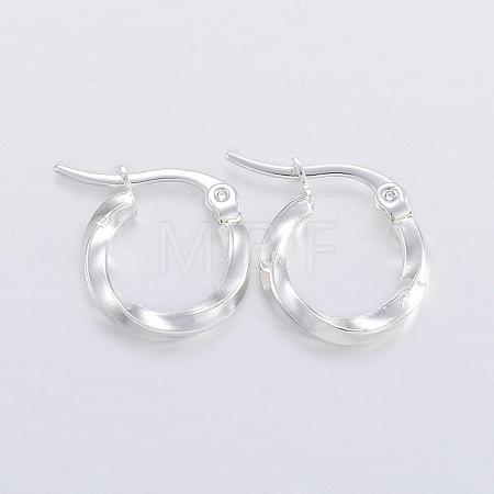 304 Stainless Steel Hoop Earrings EJEW-H327-03A-1
