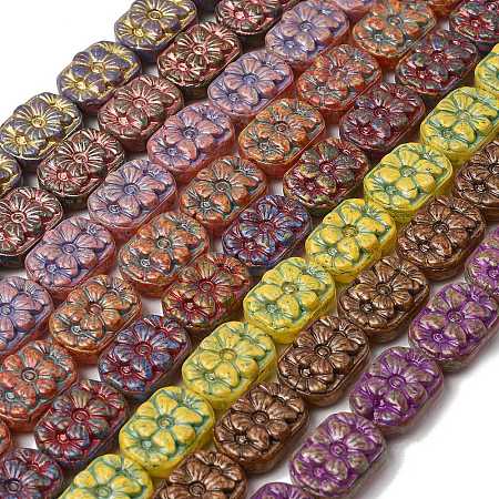 Painted Glass Beads Strands GLAA-Z021-12-1