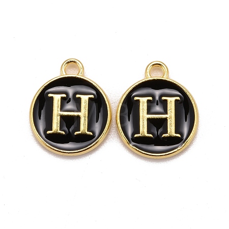Golden Plated Alloy Charms X-ENAM-S118-02H-1