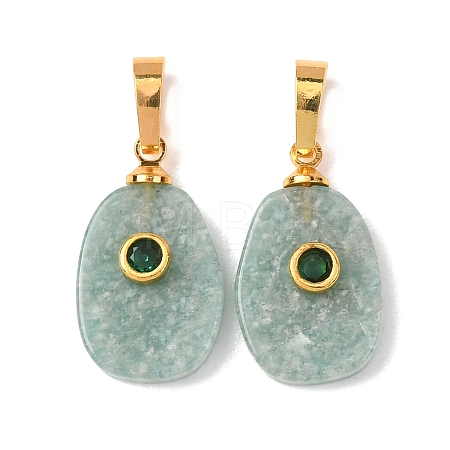 Natural Amazonite Pendants G-P628-02G-05-1
