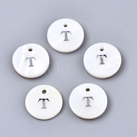 Natural Freshwater Shell Pendants X-SHEL-Q018-01A-T-P-1