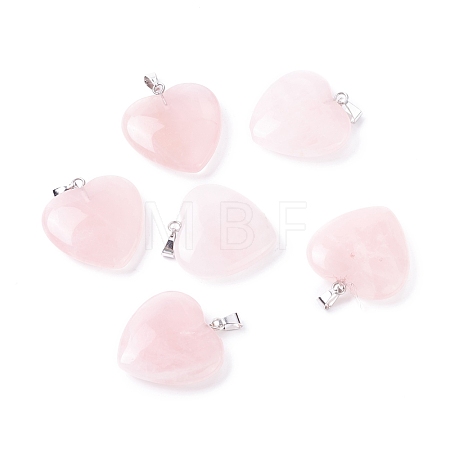 Natural Rose Quartz Pendants G-G956-B53-FF-1