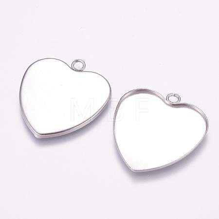 Tarnish Resistant 304 Stainless Steel Pendant Cabochon Settings STAS-K148-04B-1