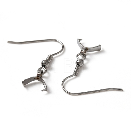 304 Stainless Steel Earring Hooks STAS-WH0035-14P-1
